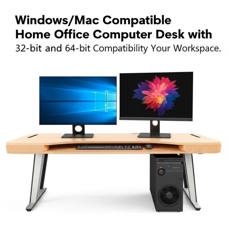 Windows/Mac対応 ホームオフィス用パソコンデスク 32ビット/64ビット互換性 ワークスペースをアップグレード